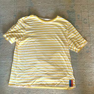 Yellow stripe top.